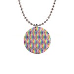 Rainbow Waves Button Necklace