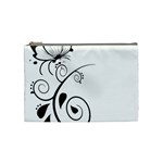 Floral Butterfly Design Cosmetic Bag (Medium)