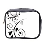Floral Butterfly Design Mini Travel Toiletry Bag (Two Sides)