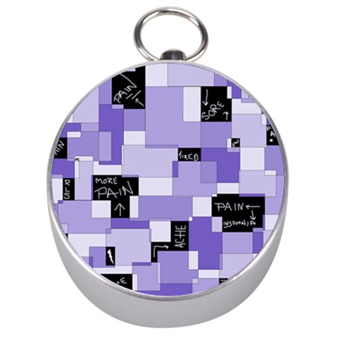 Purple Pain Modular Silver Compass from ArtsNow.com Front