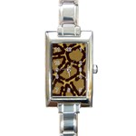 Leopard Print Design Rectangular Italian Charm Watch