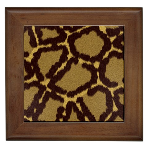 Leopard Print Design Framed Tile from ArtsNow.com Front