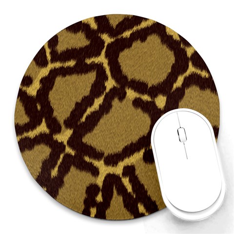 Leopard Print Design Round Mousepad from ArtsNow.com Front