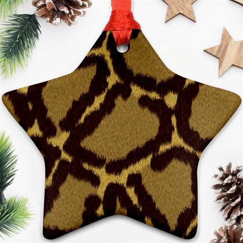 Leopard Print Design Ornament (Star) from ArtsNow.com Front
