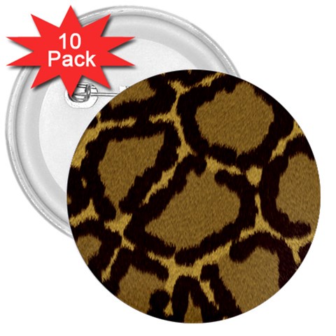 Leopard Print Design 3  Button (10 pack) from ArtsNow.com Front