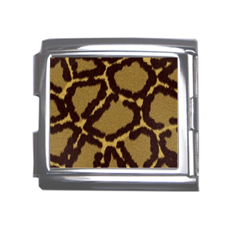 Leopard Print Design Mega Link Italian Charm (18mm) from ArtsNow.com Front