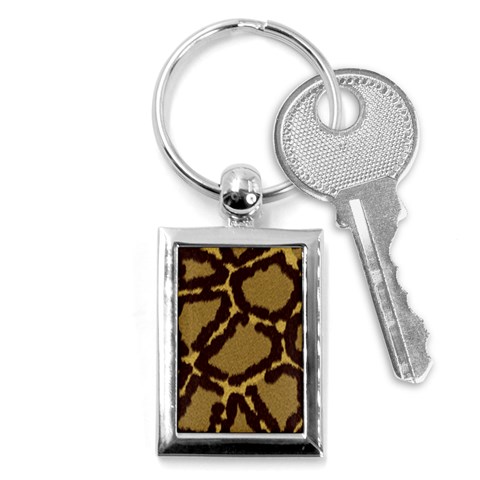 Leopard Print Design Key Chain (Rectangle) from ArtsNow.com Front