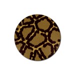 Leopard Print Design Rubber Round Coaster (4 pack)