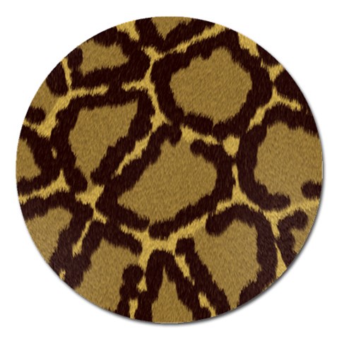 Leopard Print Design Magnet 5  (Round) from ArtsNow.com Front