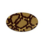 Leopard Print Design Sticker Oval (10 pack)