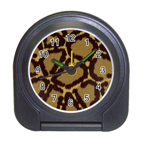 Leopard Print Design Travel Alarm Clock from ArtsNow.com Front