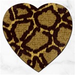 Leopard Print Design Jigsaw Puzzle (Heart)