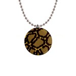 Leopard Print Design 1  Button Necklace