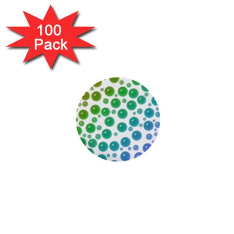 Rainbow Bubbles Design 1  Mini Button (100 pack)  from ArtsNow.com Front
