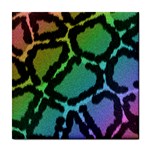 Cool Rainbow Leopard Print Design Tile Coaster