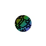 Cool Rainbow Leopard Print Design 1  Mini Button