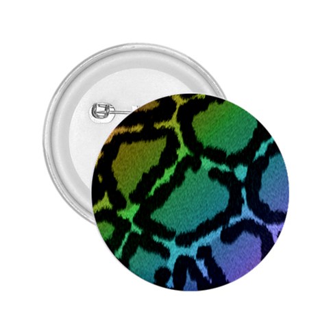 Cool Rainbow Leopard Print Design 2.25  Button from ArtsNow.com Front