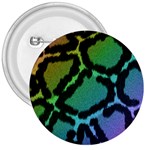 Cool Rainbow Leopard Print Design 3  Button