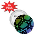 Cool Rainbow Leopard Print Design 1.75  Button (10 pack) 