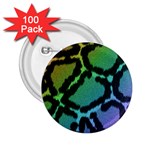Cool Rainbow Leopard Print Design 2.25  Button (100 pack)