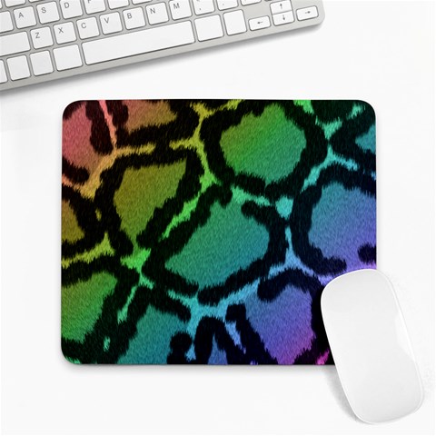 Cool Rainbow Leopard Print Design Large Mousepad from ArtsNow.com Front