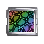 Cool Rainbow Leopard Print Design Mega Link Italian Charm (18mm)