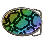 Cool Rainbow Leopard Print Design Belt Buckle