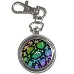 Cool Rainbow Leopard Print Design Key Chain Watch
