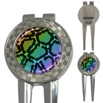 Cool Rainbow Leopard Print Design 3-in-1 Golf Divot