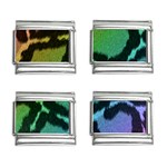 Cool Rainbow Leopard Print Design 9mm Italian Charm (4 pack)
