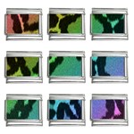 Cool Rainbow Leopard Print Design 9mm Italian Charm (9 pack)
