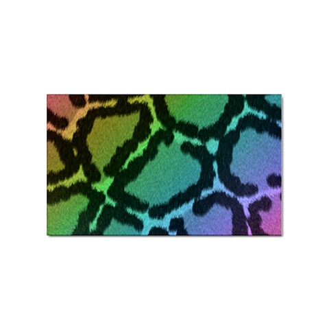 Cool Rainbow Leopard Print Design Sticker (Rectangular) from ArtsNow.com Front