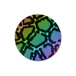 Cool Rainbow Leopard Print Design Magnet 3  (Round)