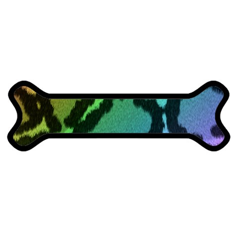 Cool Rainbow Leopard Print Design Magnet (Dog Bone) from ArtsNow.com Front