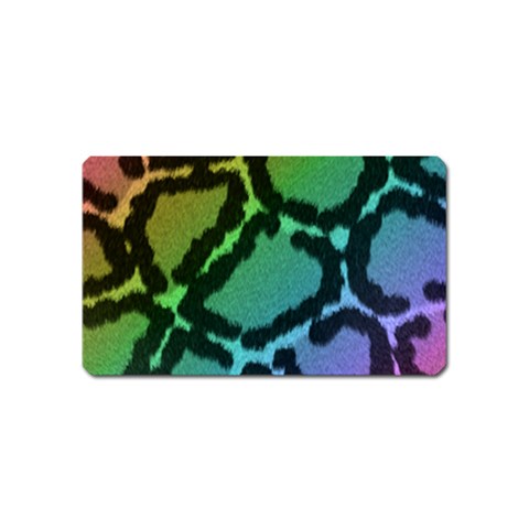 Cool Rainbow Leopard Print Design Magnet (Name Card) from ArtsNow.com Front