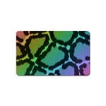 Cool Rainbow Leopard Print Design Magnet (Name Card)