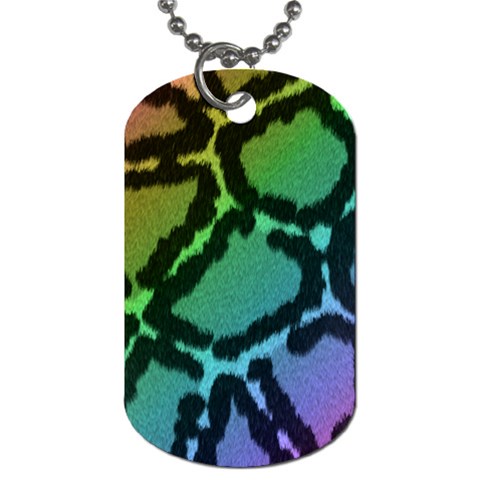 Cool Rainbow Leopard Print Design Dog Tag (One Side) from ArtsNow.com Front