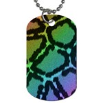 Cool Rainbow Leopard Print Design Dog Tag (One Side)