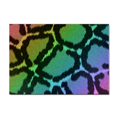 Cool Rainbow Leopard Print Design Sticker A4 (100 pack) from ArtsNow.com Front