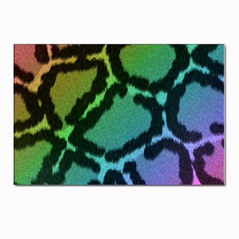 Cool Rainbow Leopard Print Design Postcard 4 x 6  (Pkg of 10) from ArtsNow.com Front