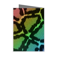 Cool Rainbow Leopard Print Design Mini Greeting Card from ArtsNow.com Right