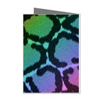 Cool Rainbow Leopard Print Design Mini Greeting Cards (Pkg of 8)