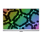 Cool Rainbow Leopard Print Design Business Card Holder