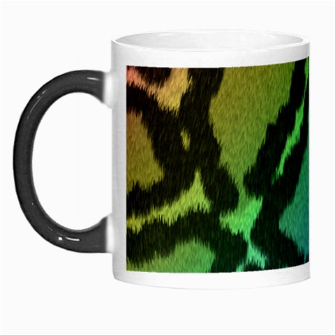Cool Rainbow Leopard Print Design Morph Mug from ArtsNow.com Left