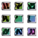 Cool Rainbow Leopard Print Design Mega Link Italian Charm (9 pack)