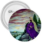 Jesus Overlooking Jerusalem - Ave Hurley of ArtRevu - 3  Button