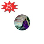 Jesus Overlooking Jerusalem - Ave Hurley of ArtRevu - 1  Mini Button (100 pack) 