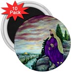 Jesus Overlooking Jerusalem - Ave Hurley of ArtRevu - 3  Magnet (10 pack)
