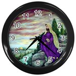 Jesus Overlooking Jerusalem-by AveHurley of ArtRevu Wall Clock (Black)