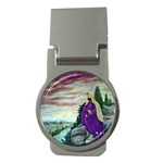 Jesus Overlooking Jerusalem - Ave Hurley of ArtRevu - Money Clip (Round)